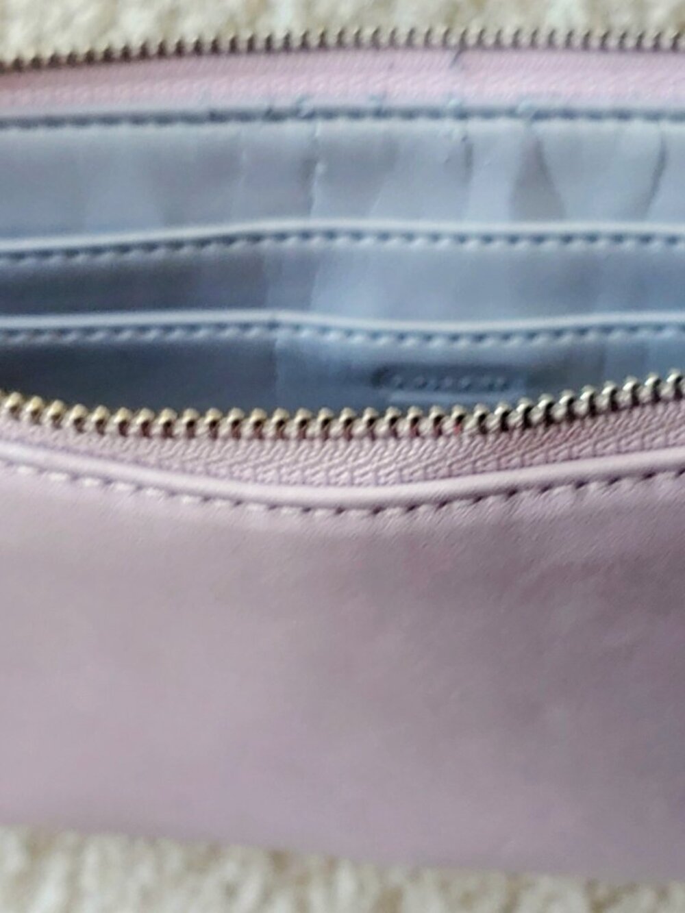 Pink Genuine Leather Wristlet Wallet - Picture 5 of 10